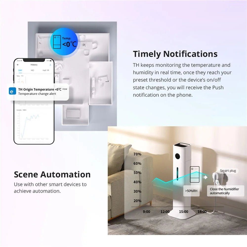 SONOFF TH Origin THR316 16A Max Smart Temperature and Humidity Monitoring Switch Temperature Humidity Sensor for Home, Swimming Pool, Greenhouse - 6