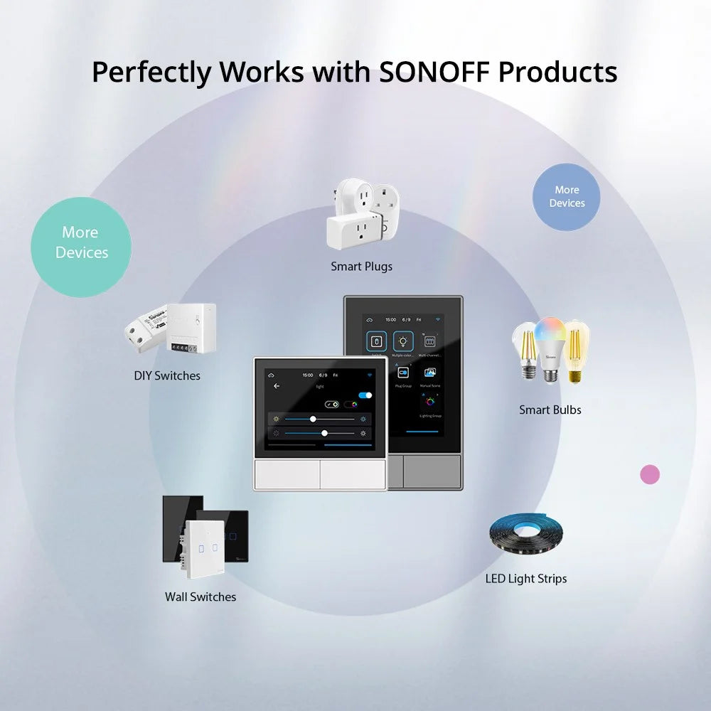 SONOFF NSPanel-EU 2-Gang Smart Home Control Touchscreen Design Smart Scene Wall Switch Panel - EU Plug - 7