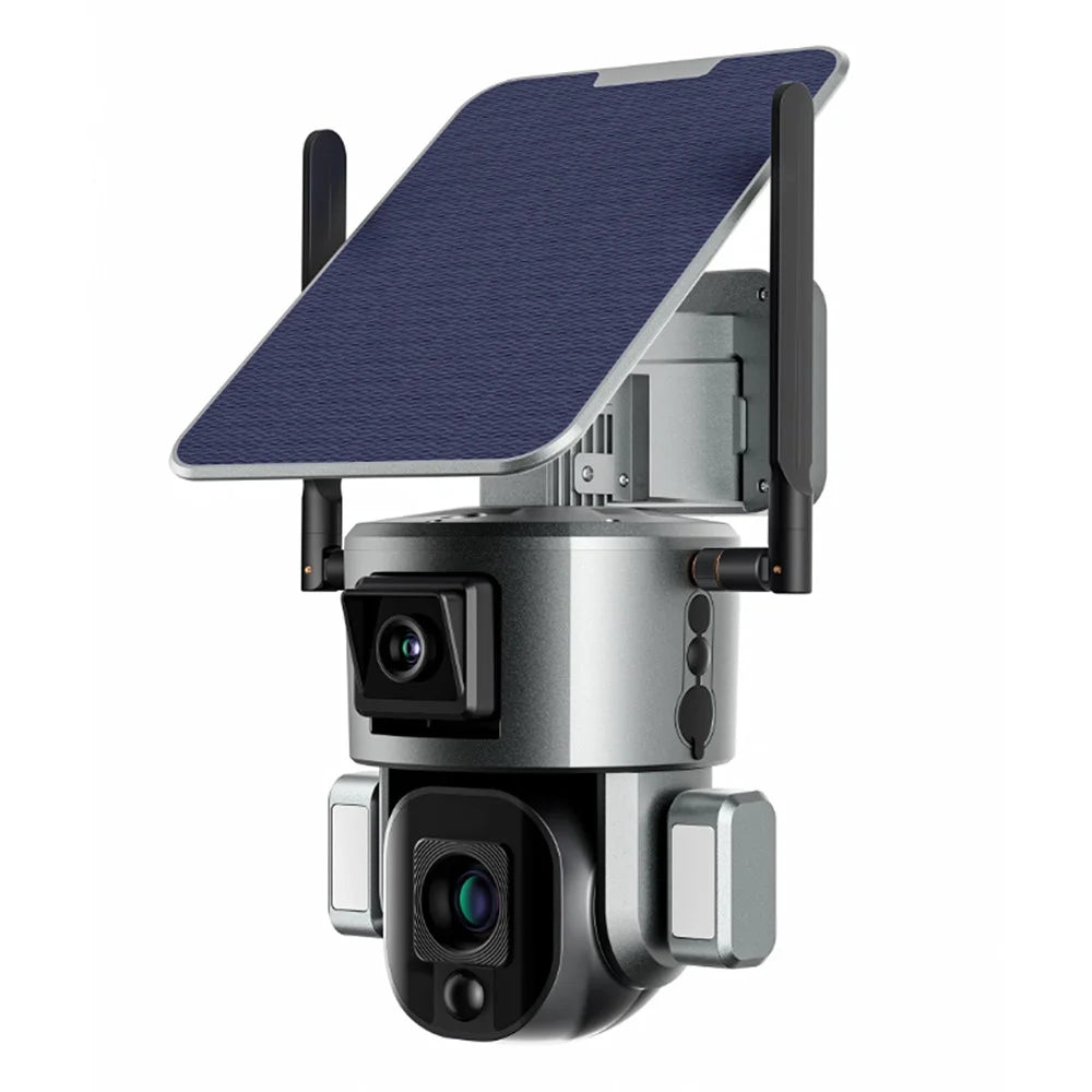 Y5 8MP 4G 20X Zoom Solar Powered Dual Lens Security Camera Night Vision 2-Way Audio Camera (EU Version) - 1