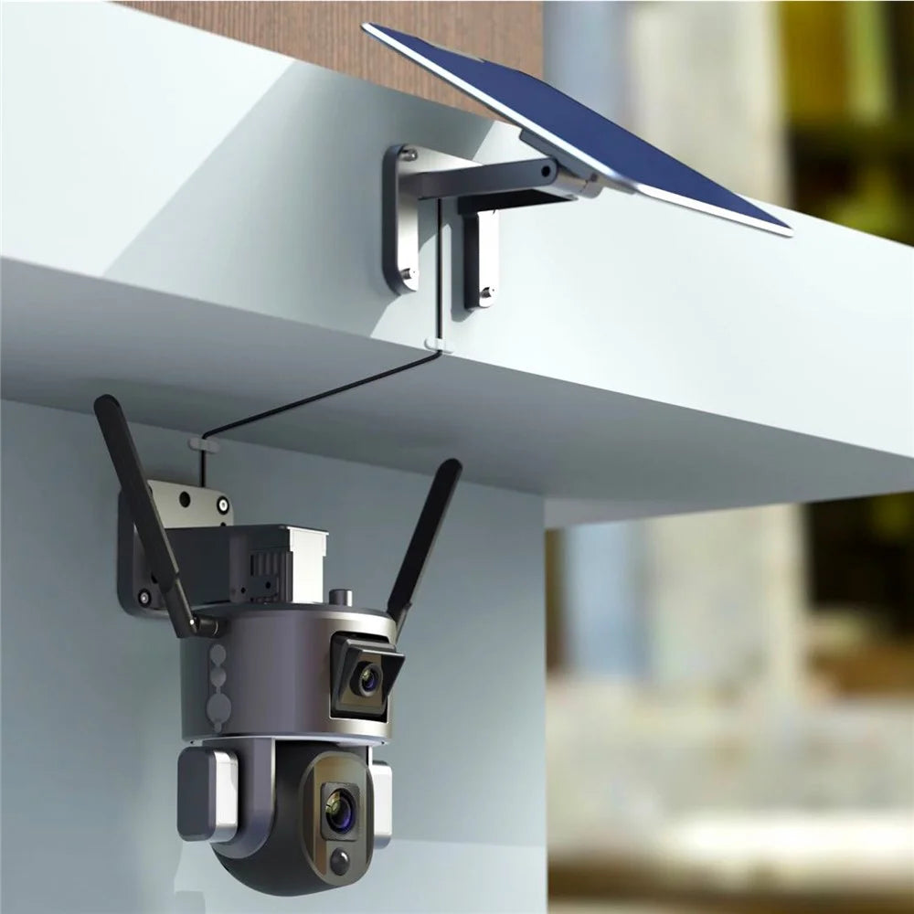 Y5 8MP 4G 20X Zoom Solar Powered Dual Lens Security Camera Night Vision 2-Way Audio Camera (EU Version) - 6