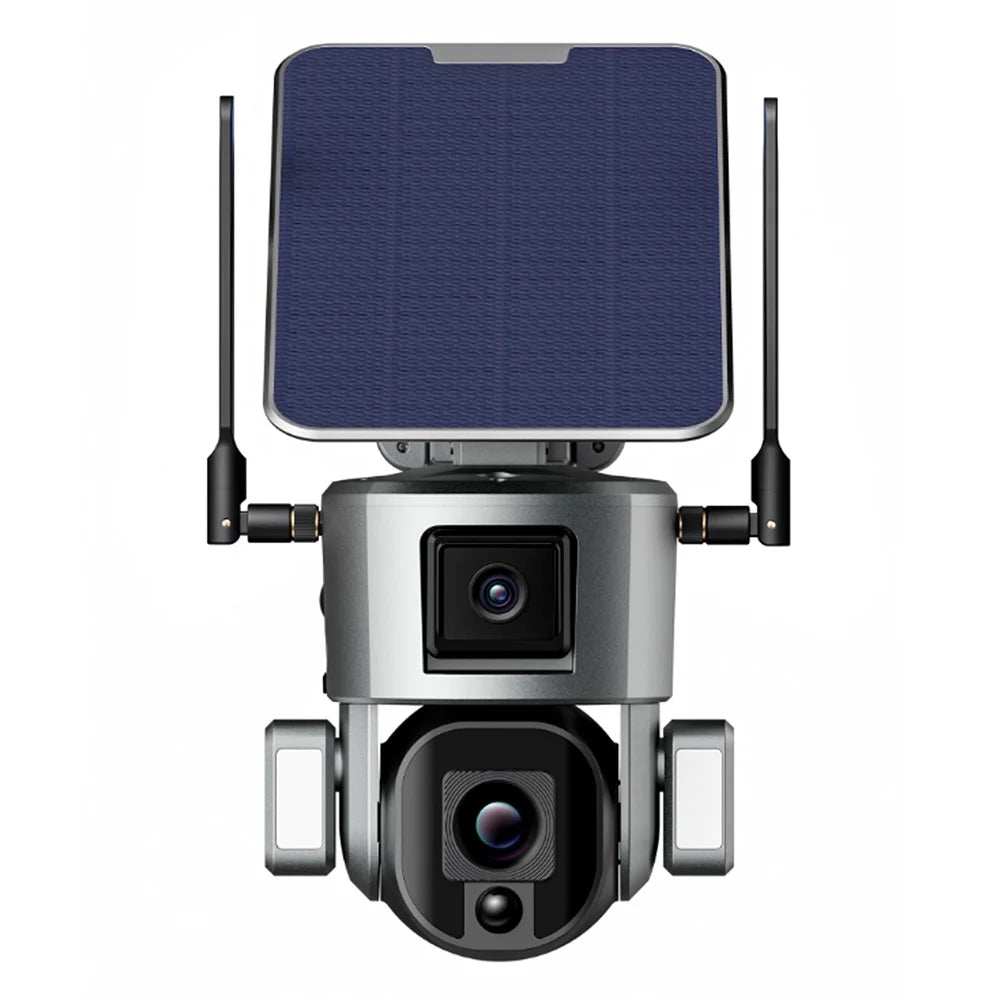 8MP 4G Solar Powered Dual Lens Camera Fixed Focus Night Vision IP66 Waterproof Camera (EU Version) - 3