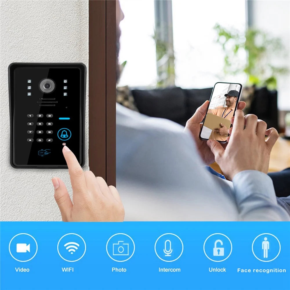 618MJIDS11 EU Plug Outdoor Night Vision P2P WiFi Intercom Video Doorbell - 2