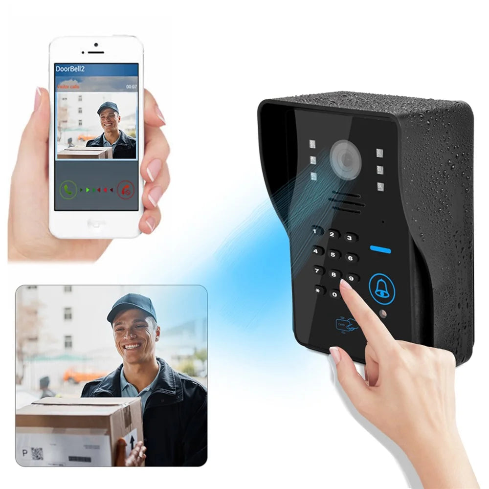 618MJIDS11 EU Plug Outdoor Night Vision P2P WiFi Intercom Video Doorbell - 4