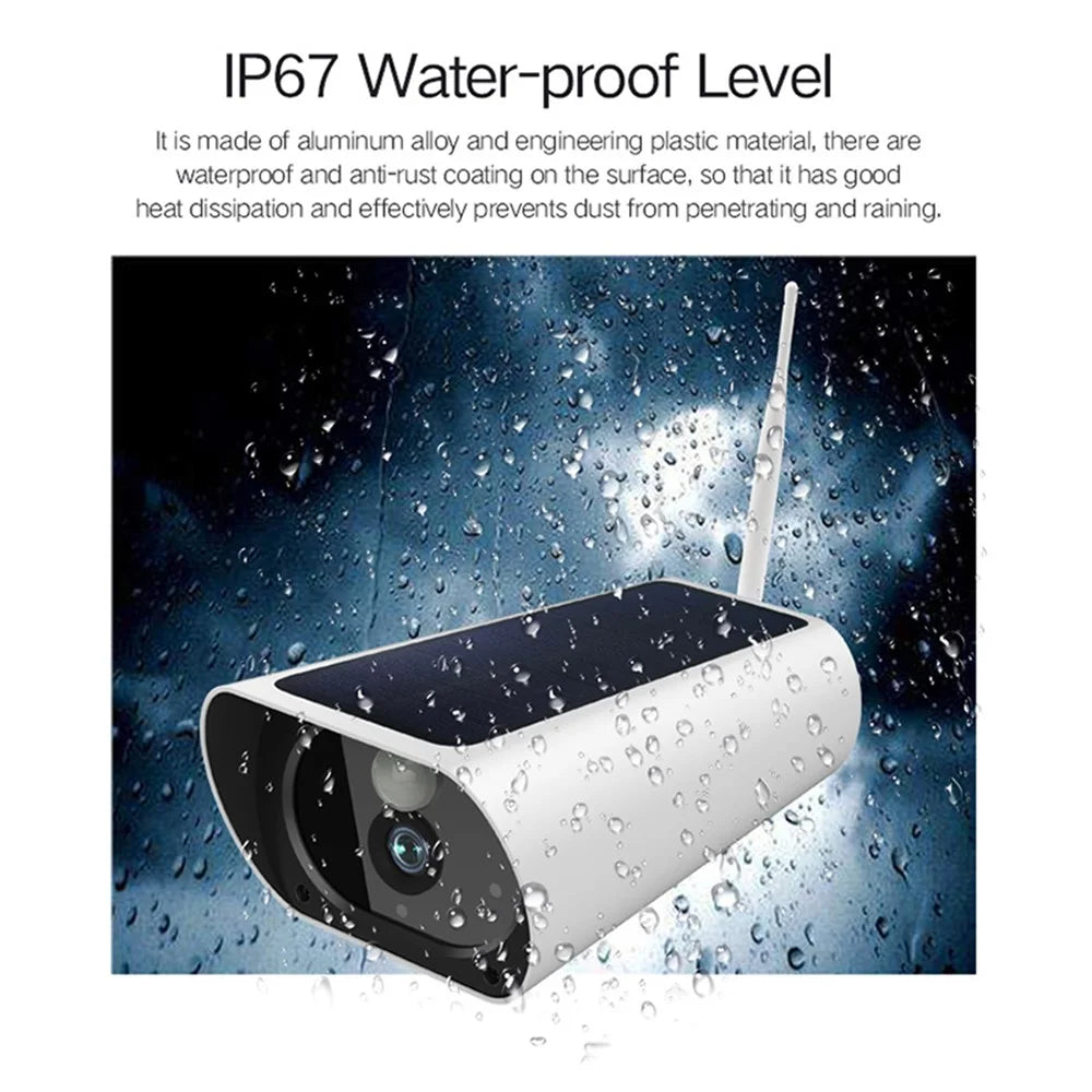 Y9 Solar-Powered WiFi HD Security Camera Outdoor Waterproof 1080P Wireless Camera - 2