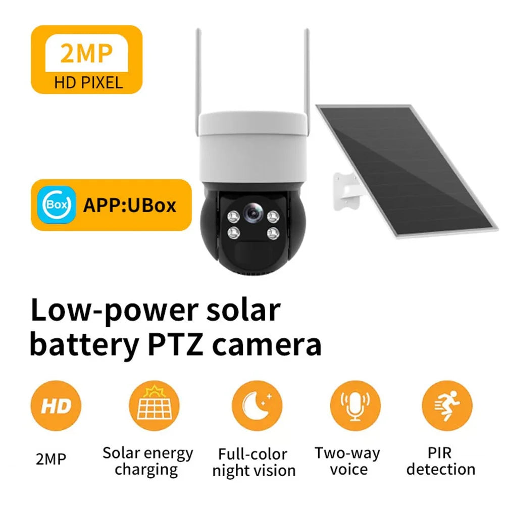 Q4Z 2MP Solar-Powered Camera Wireless WiFi Remote Surveillance Camera - 2