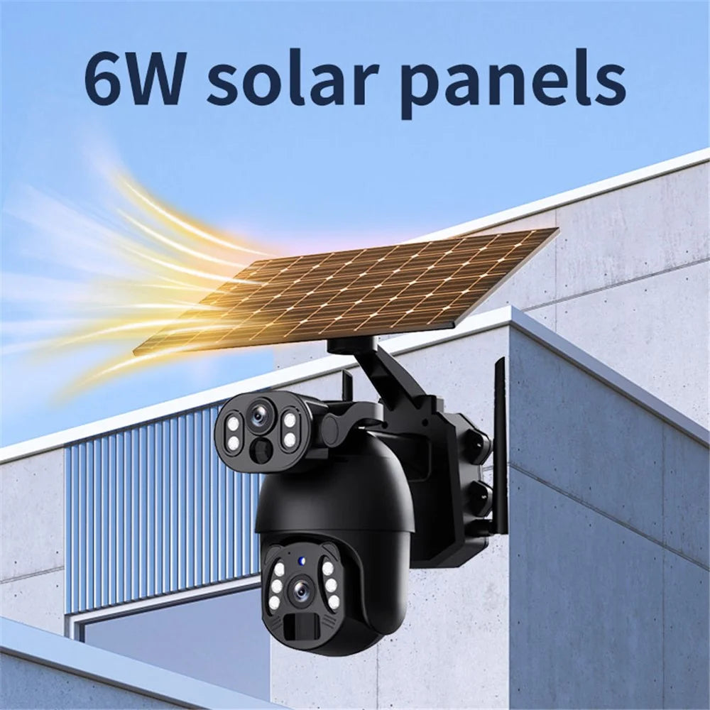 Q6 Pro 6MP Dual Lens HD Full-Color Night Vision Solar-Powered Camera, WiFi Version - 3