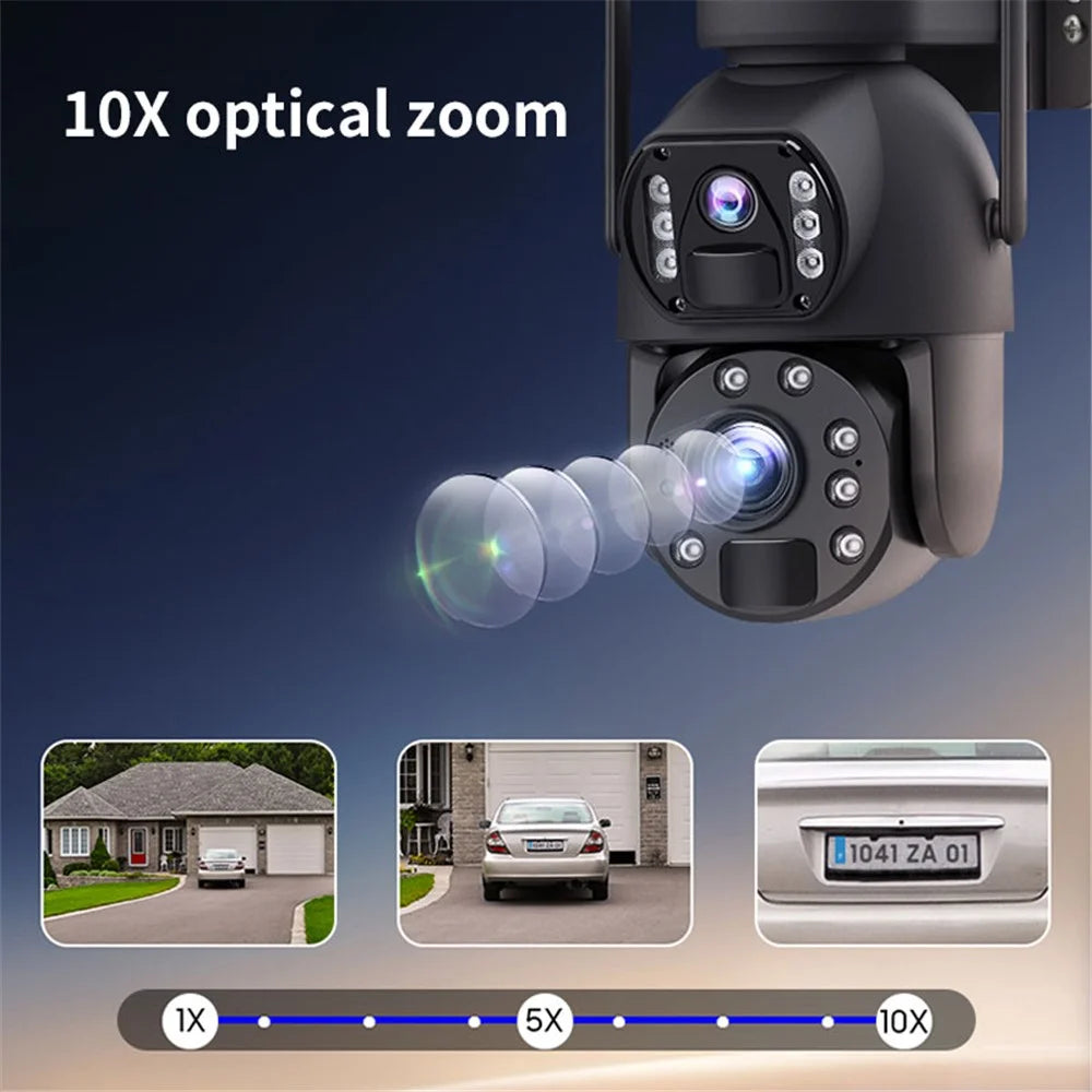 Q59 6MP HD 10X Zoom Dual-Lens Solar-Powered Camera, WiFi Version - 5