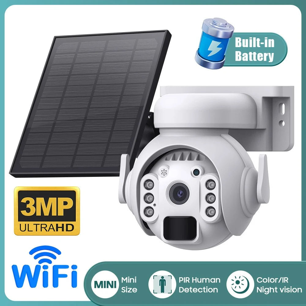 Q55 12X Zoom Single-Lens 3MP Solar-Powered Surveillance Camera, WiFi Version - 2