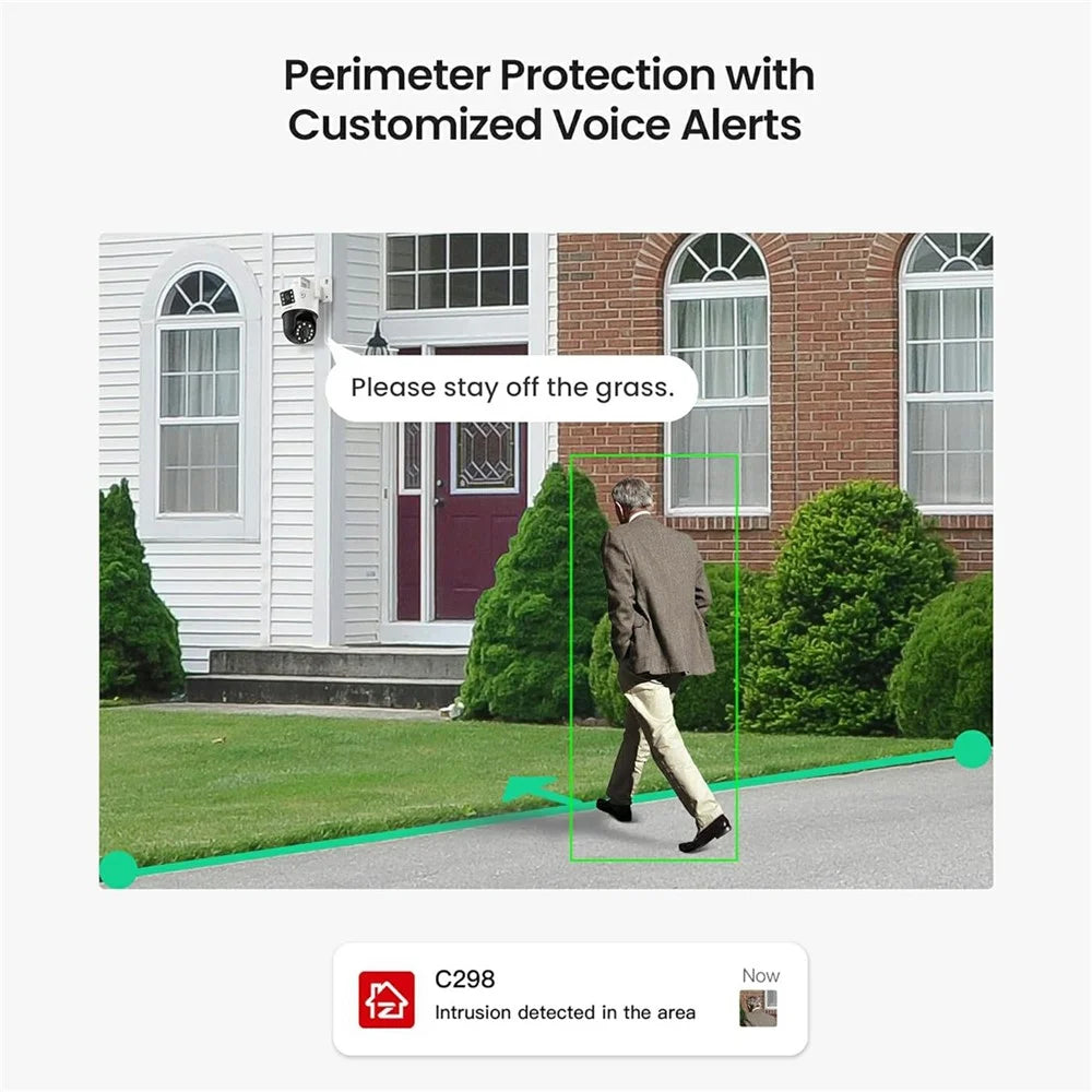 ZOSI C298SE 6MP Dual Lens HD WiFi Camera Humanoid Tracking Two-Way Audio Security Camera - US Plug - 2