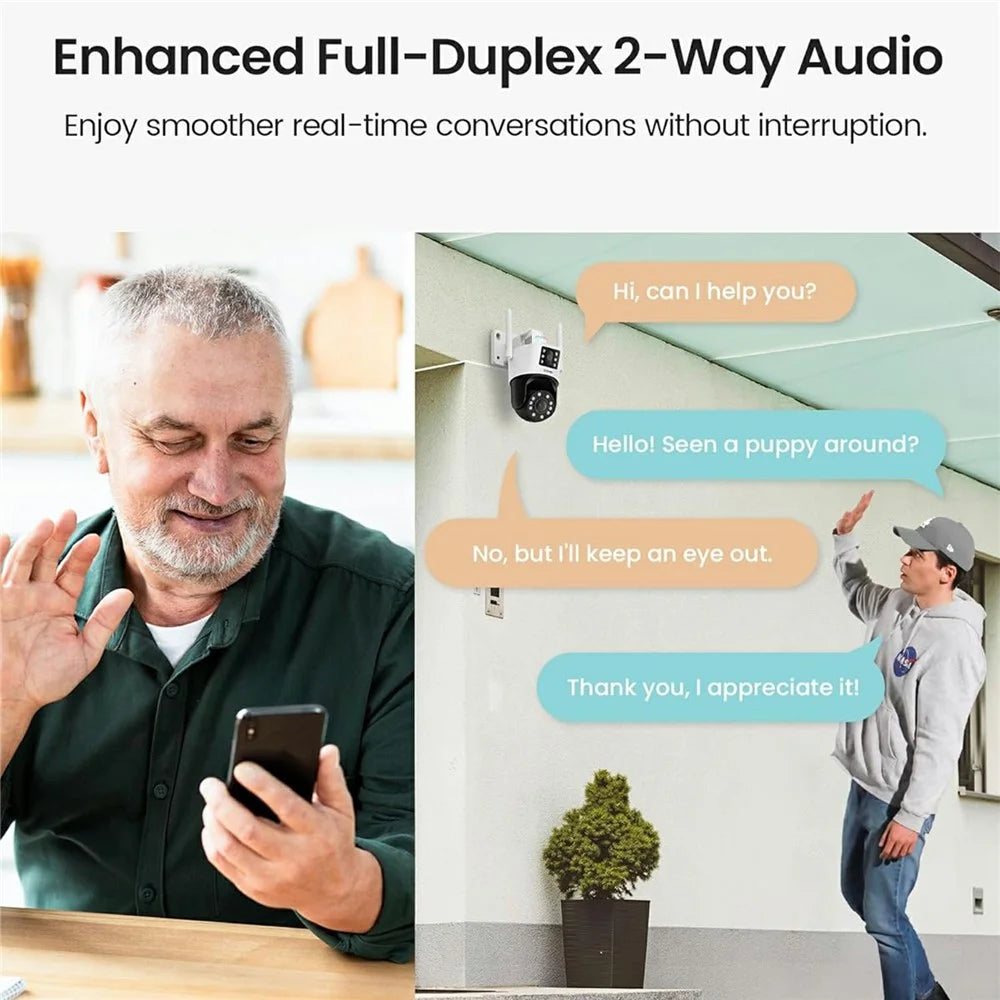 ZOSI C298SE 6MP Dual Lens HD WiFi Camera Humanoid Tracking Two-Way Audio Security Camera - US Plug - 3