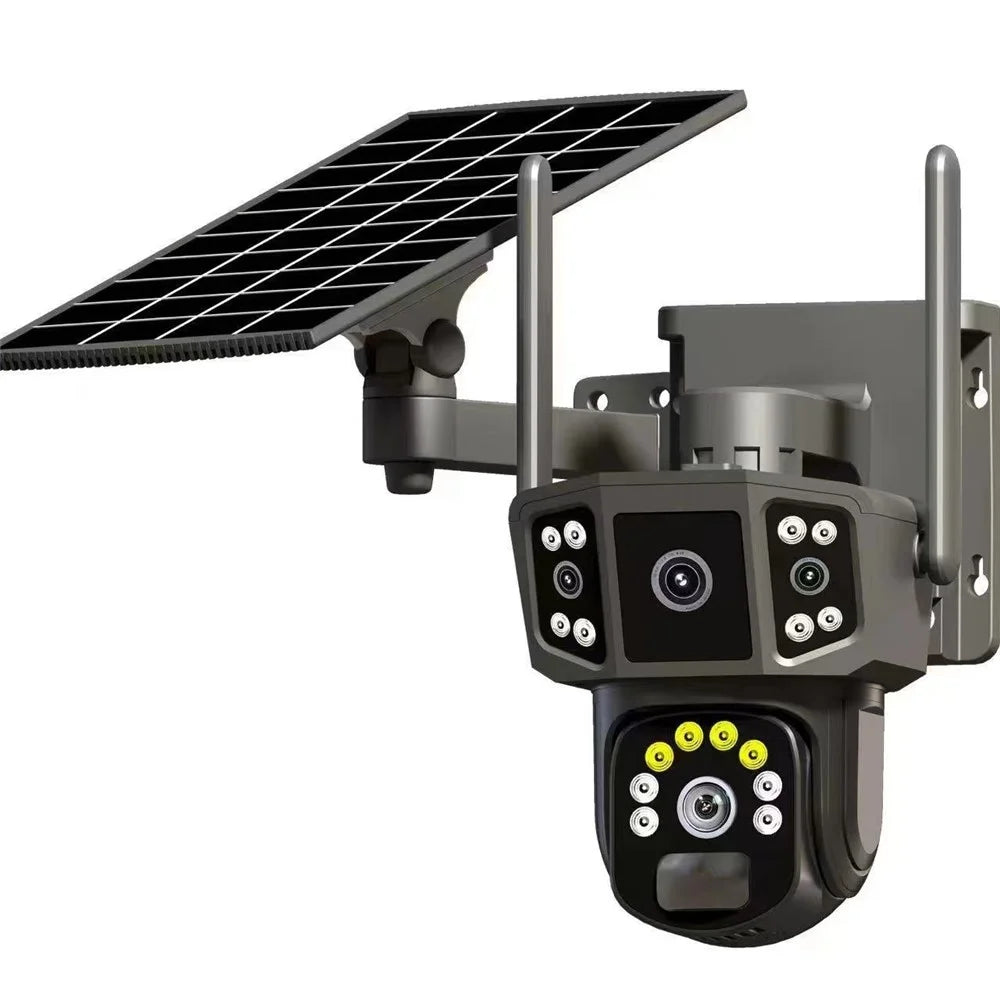 Q38 4G Version Outdoor HD Night Vision Security Camera Two-Way Audio Multi-Screen Solar Camera - 1