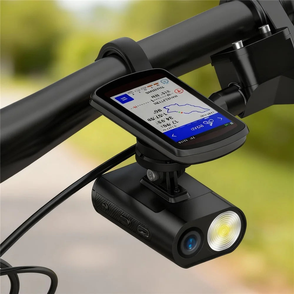 Bike Computer Mount Compatible with Garmin Combo Extend Mount Adapter Camera and Light - 3