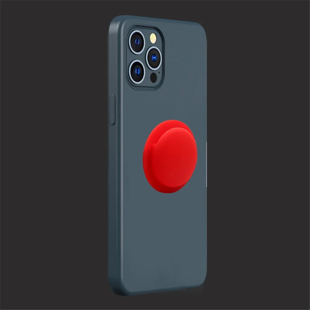 Stick on Cover Soft Silicone Protective Case for Apple AirTags 2021 - Red - 2