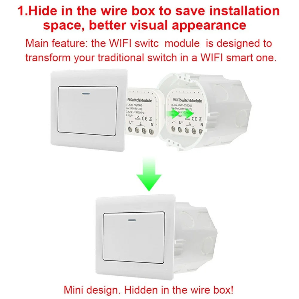 TY-WIFI-S02 APP Remote Control WiFi Smart Light Switch Relay DIY Module Work with Alexa Echo Google Home - 4