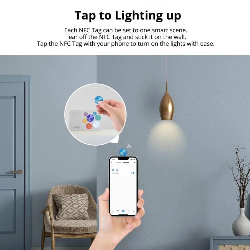 SONOFF NFC-Tag Smart Home NFC Tag Sticker with Card, Portable NFC Sticker - 3