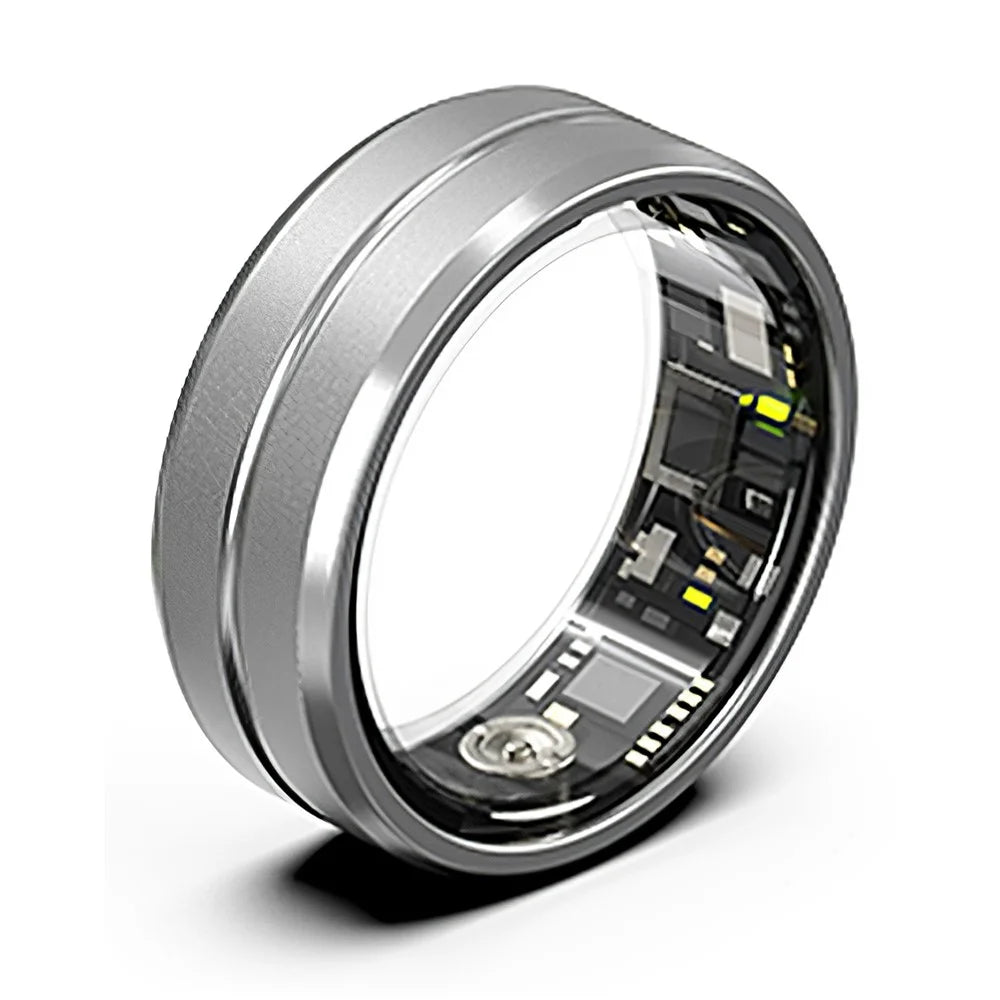 SR2 Smart Ring IP67 Waterproof Health Monitoring Finger Ring with Charging Case - Silver / No.8 - 1