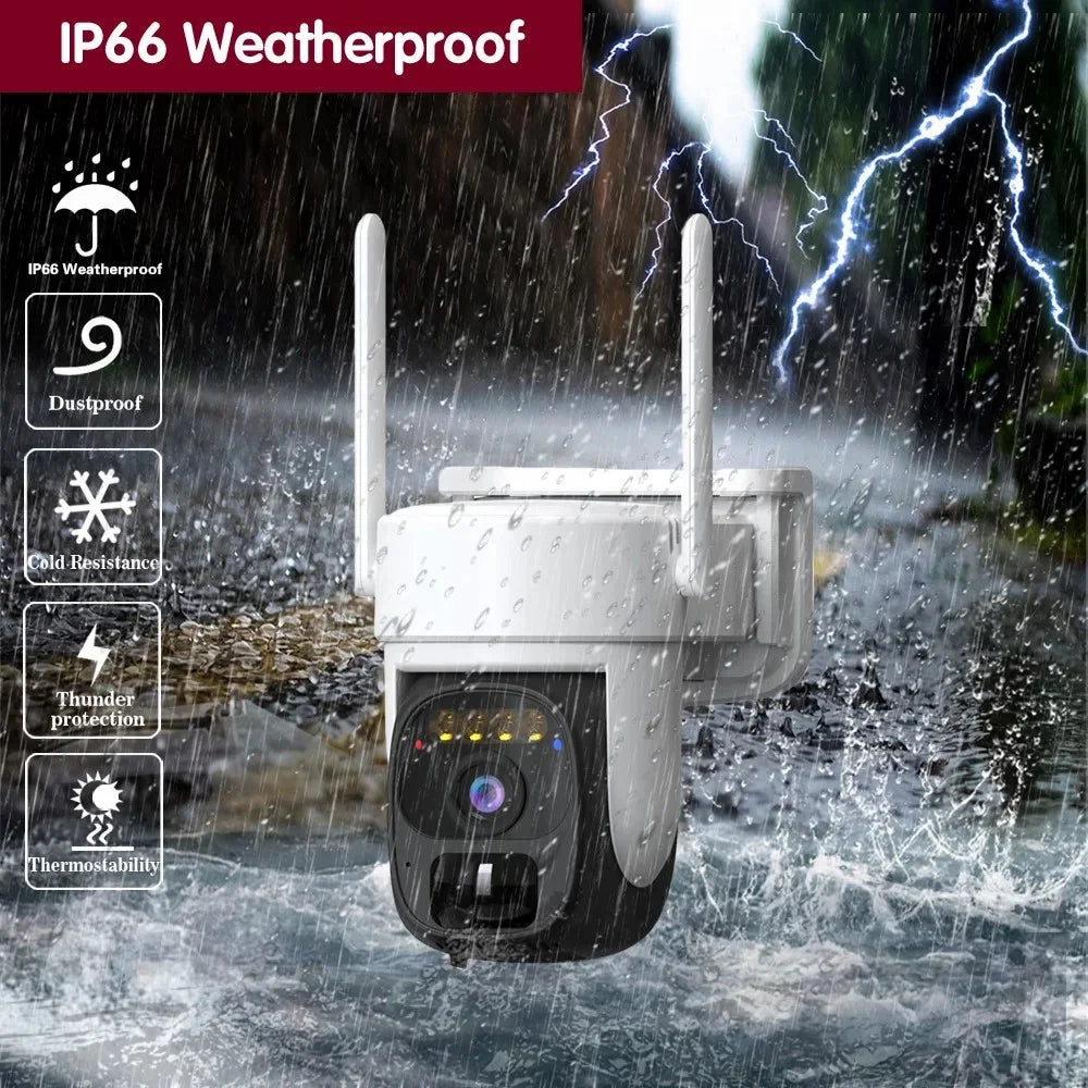 X3 Solar Power 2K HD WiFi Camera Two-way Talk Night Vision Surveillance Camera - 4