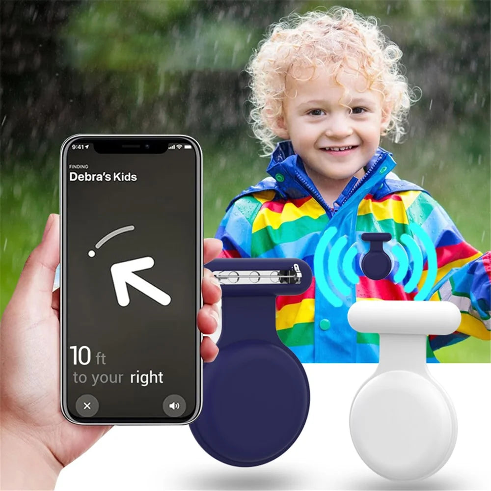 For Apple AirTag Bluetooth-compatible Tracker Protector Soft Silicone Anti-Lost Pet Locator Cover - White - 2