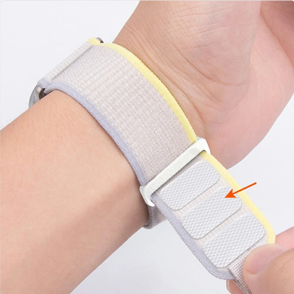 Watch Band for Garmin Fenix 7 / 6 / 5 Replacement Nylon Adjustable Loop Fastener Strap - Black+Black - 6