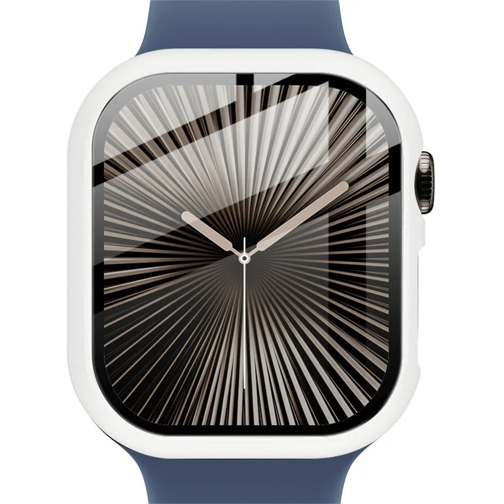 IMAK For Apple Watch Series 11 / 10 42mm Case Full Protection Integrate Watch PC Cover with Tempered Glass Film - White - 6