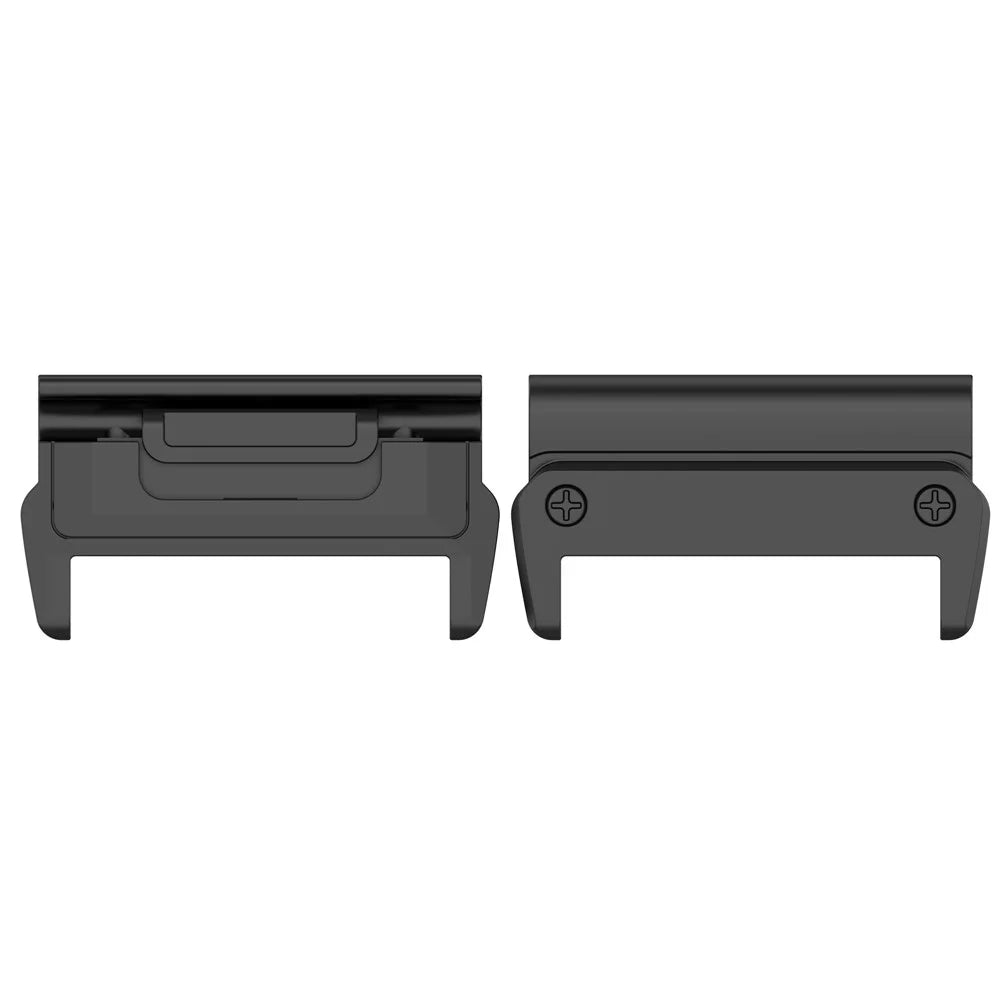 1 Pair 22mm Watchband Connector for Garmin Fenix 8 47mm  /  Fenix E 47mm  /  Fenix 7 Watch Band Metal Adapter - Black - 1