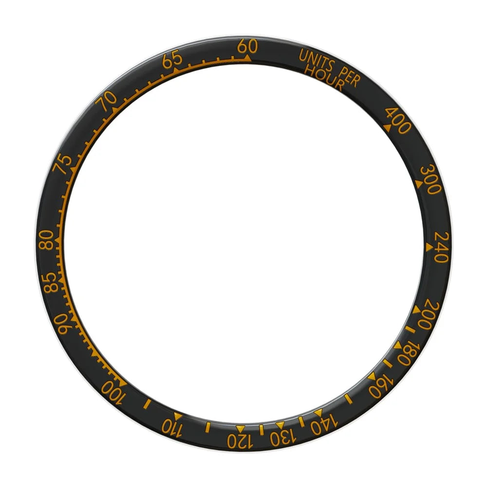 For Garmin Fenix 8 43mm Watch Bezel Scale Design Stainless Steel Protective Ring - Black + Orange - 2