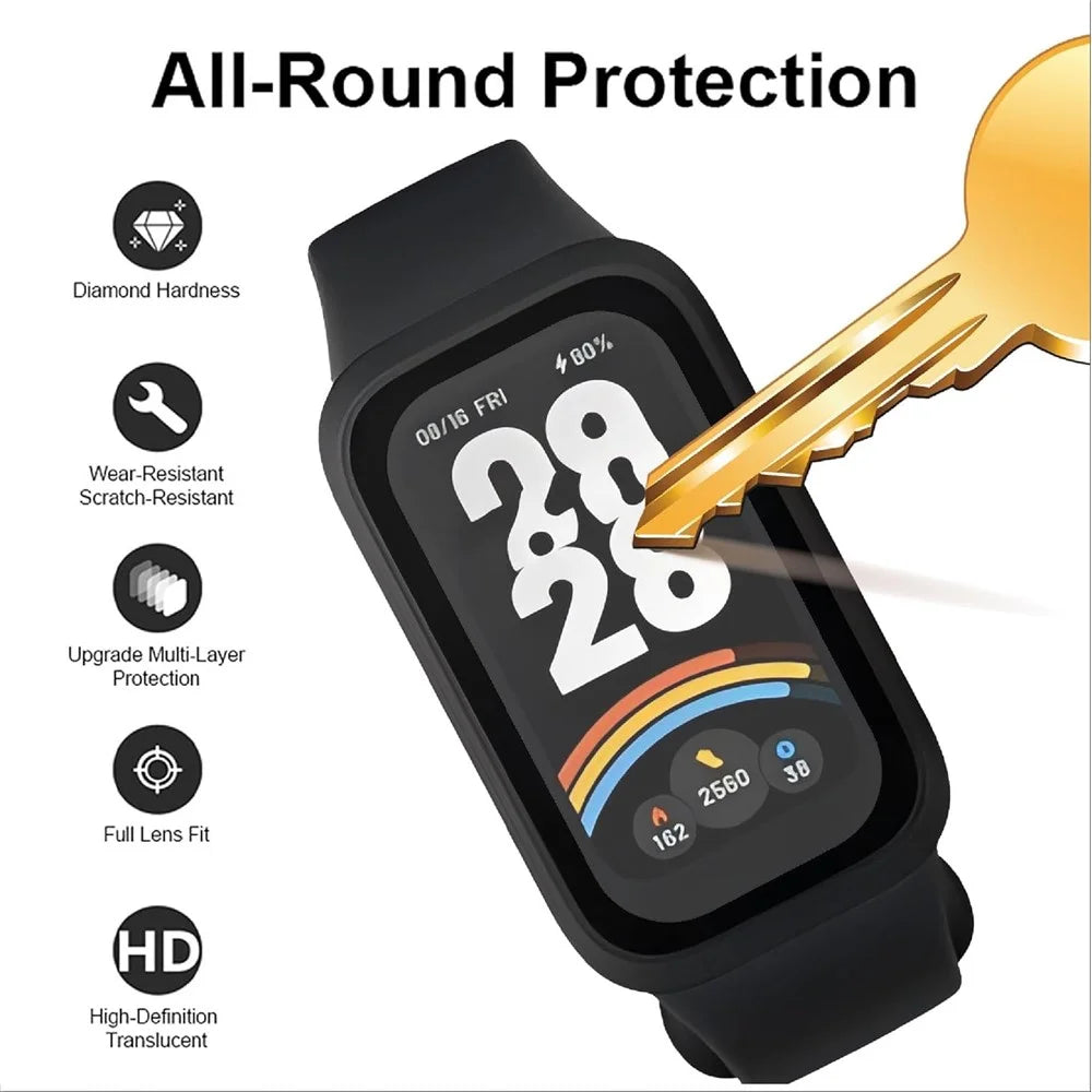 3Pcs Watch Film For Xiaomi Smart Band 9 Active / Redmi Band 3 , 3D PET Smartwatch Screen Protector - 2