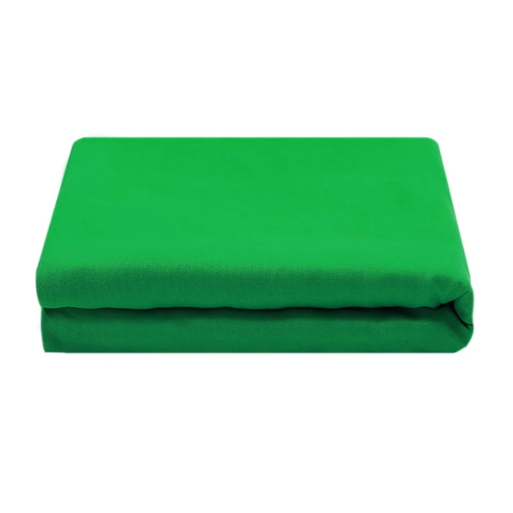 1 x 3m Green Photography Backdrop Set with 4 Clips Polyester Background Screen for Studio / Live Streaming - 1