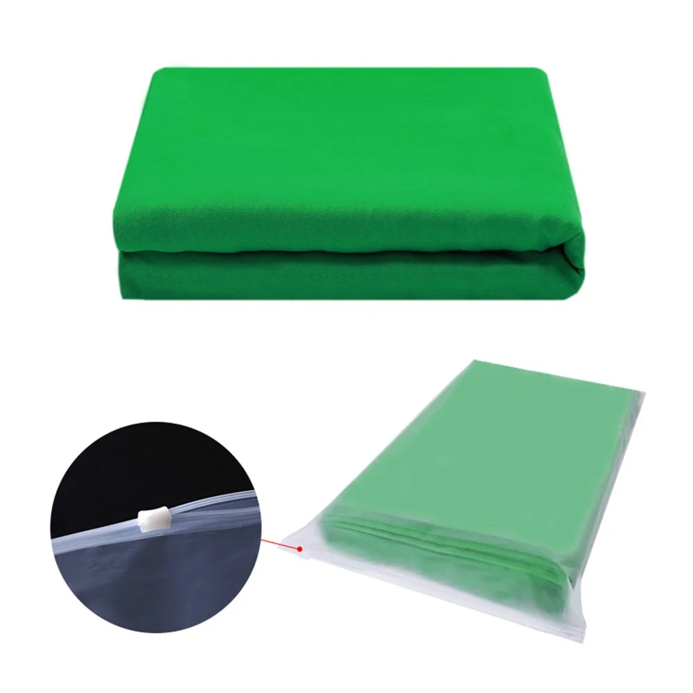 Photography Backdrop 3 x 3 Meter 120g Polyester Cloth Studio Background Screen for Live Streaming  /  Photo Shooting - Green - 2