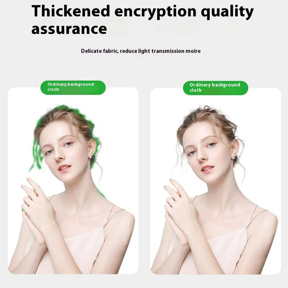 Photography Backdrop 3 x 3 Meter 120g Polyester Cloth Studio Background Screen for Live Streaming  /  Photo Shooting - Green - 6