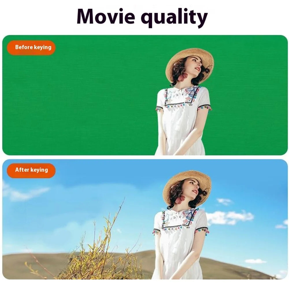 3 x 6m Photography Backdrop Polyester Studio Background Screen for Live Streaming / Photo Shooting - Green - 5