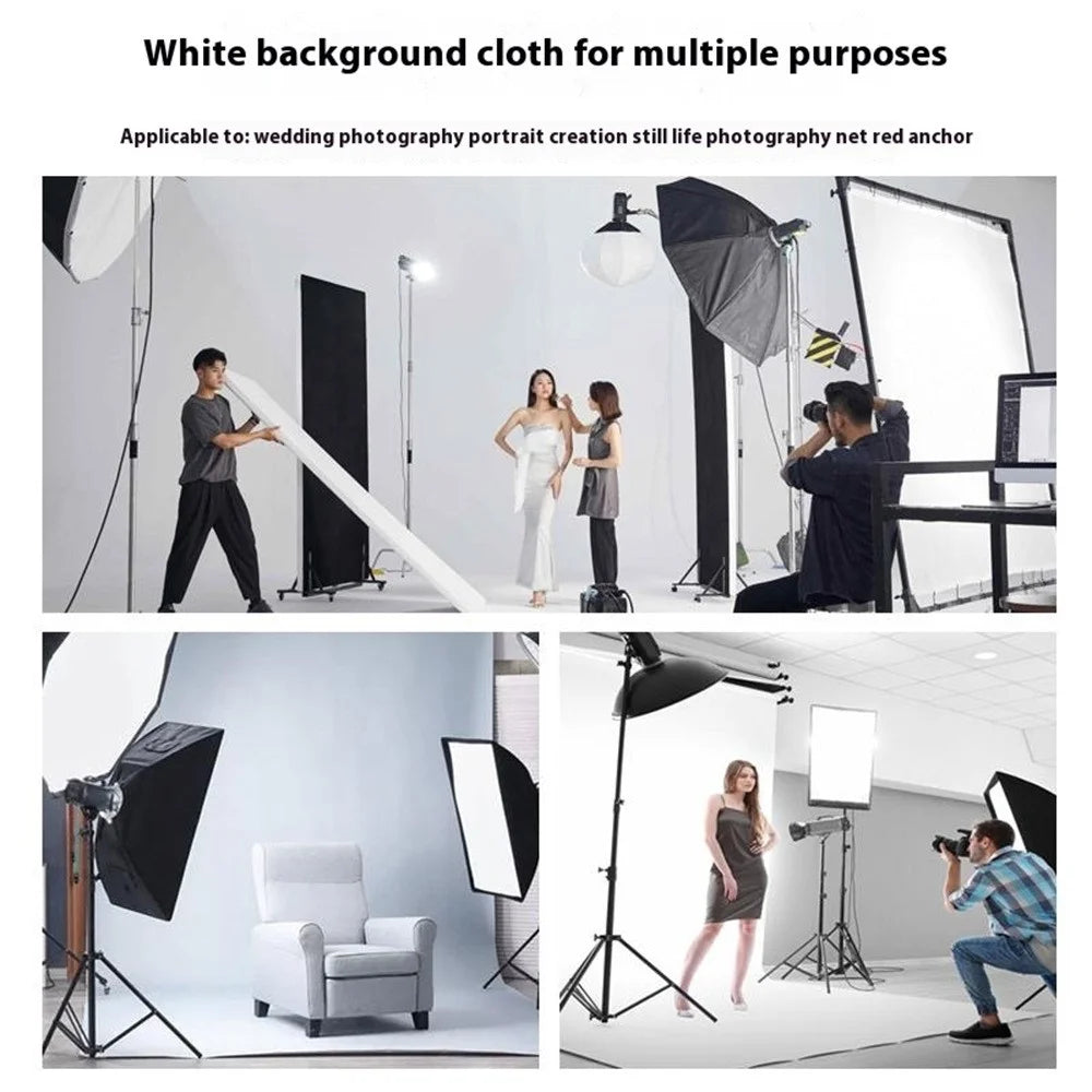 2 x 3m Photography Backdrop Set with 4 Clips Polyester Background Screen for Studio / Live Streaming - Green - 7