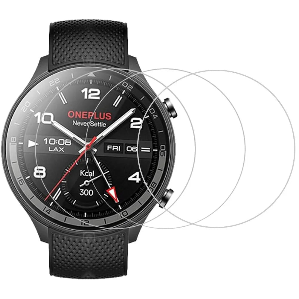 3Pcs For OnePlus Watch 2R Tempered Glass Screen Protector HD Clear Watch Screen Film - 1