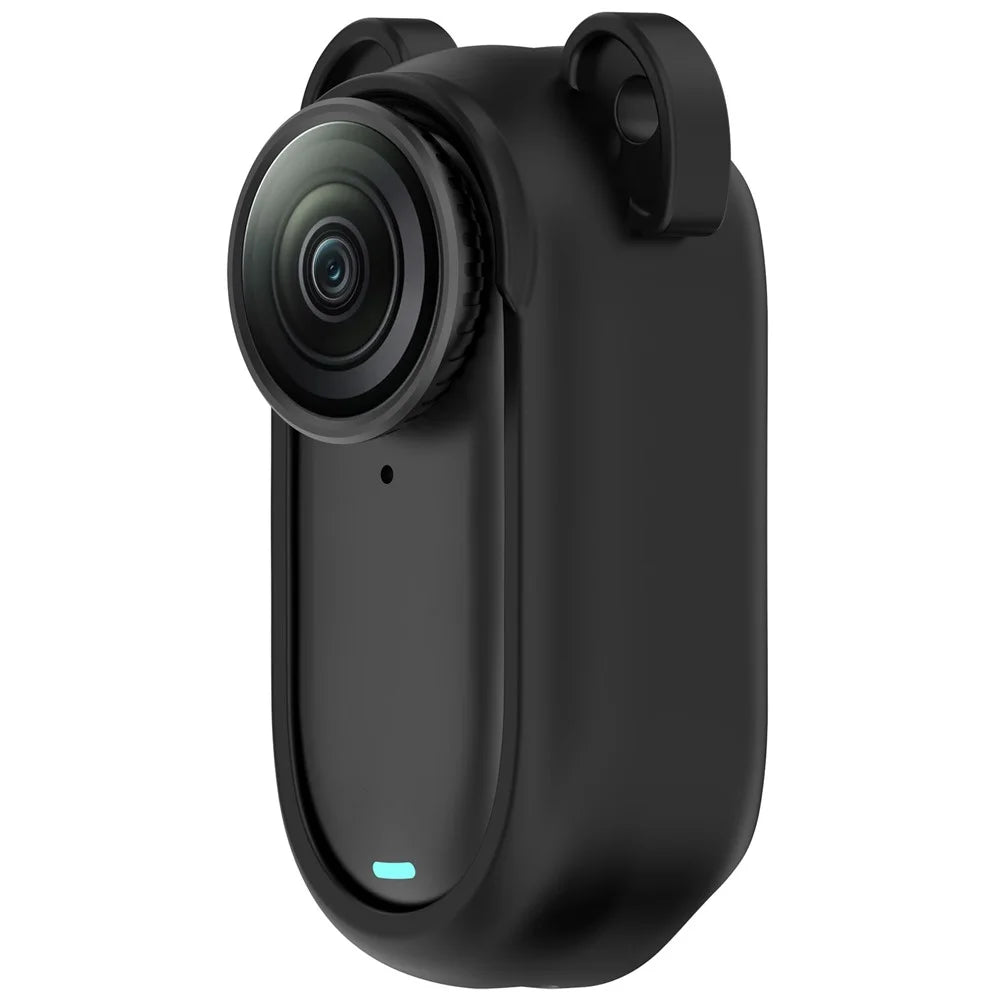 For Insta360 GO 3 / GO 3S Silicone Protective Case Hollow Out Design Camera Cover - Black - 2