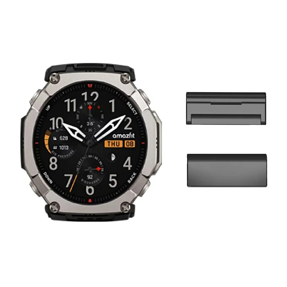 1 Pair 26mm Watch Band Connector for Huami Amazfit T-Rex Ultra 2 / Garmin Fenix 8 Pro AMOLED 51mm / Fenix 7X Plastic Adapter - Black - 4