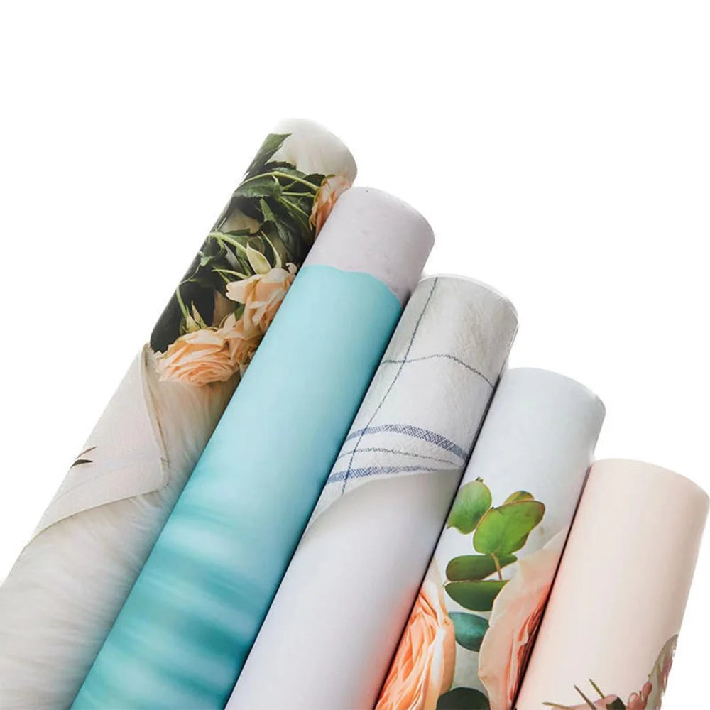7Pcs 57cm x 87cm Double-Sided Photography Waterproof Backdrop Paper Set Photo Background for Food Cosmetics - Wood Grain 1 - 6