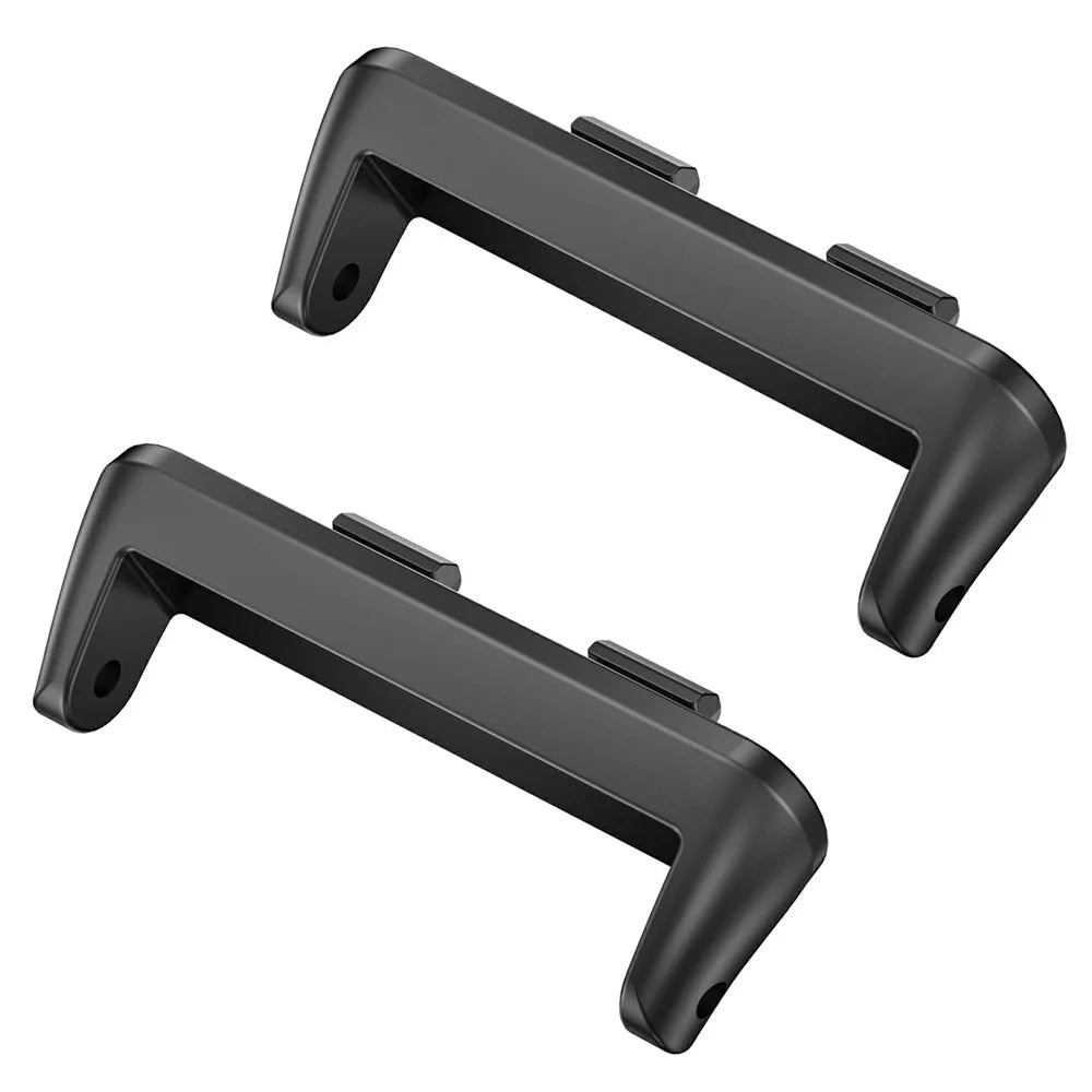 2Pcs 16mm Stainless Steel Watch Strap Connector for Huawei Band 11  /  11 Pro Metal Watchband Adapter - Black - 1