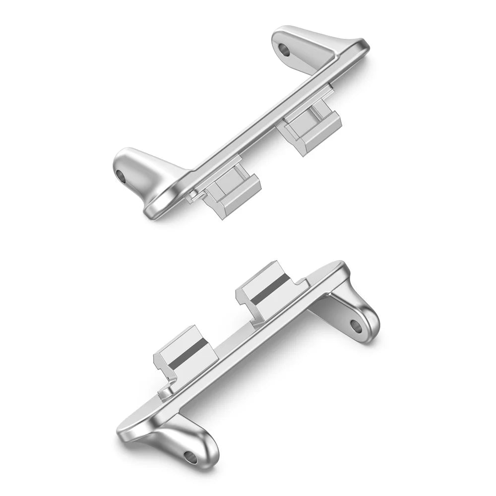 1 Pair 18mm Connectors for Huawei Band 11 / 11 Pro / 11 NFC / 11 Pro NFC Metal Zinc Alloy Watch Band Adapters - Silver - 1