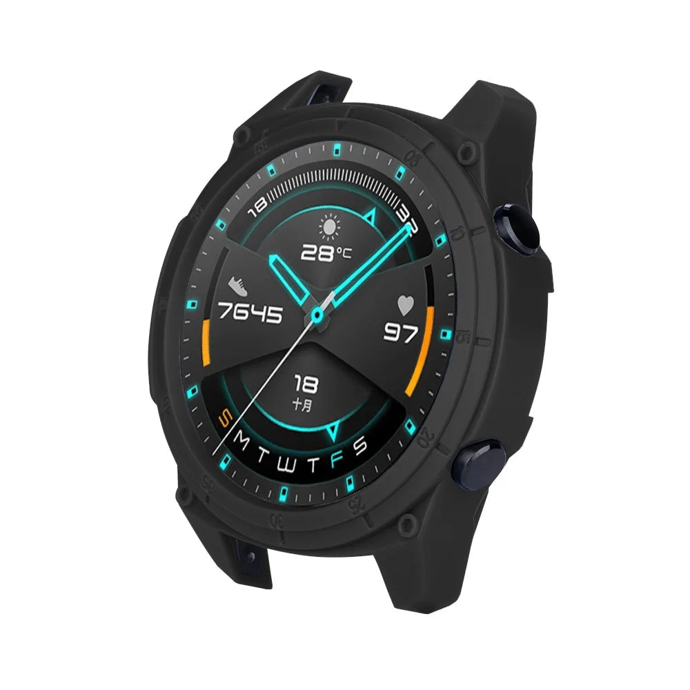 Single Color TPU Cover Sports Style Protective Watch Case for Huawei Watch GT 2 46mm - Black - 3