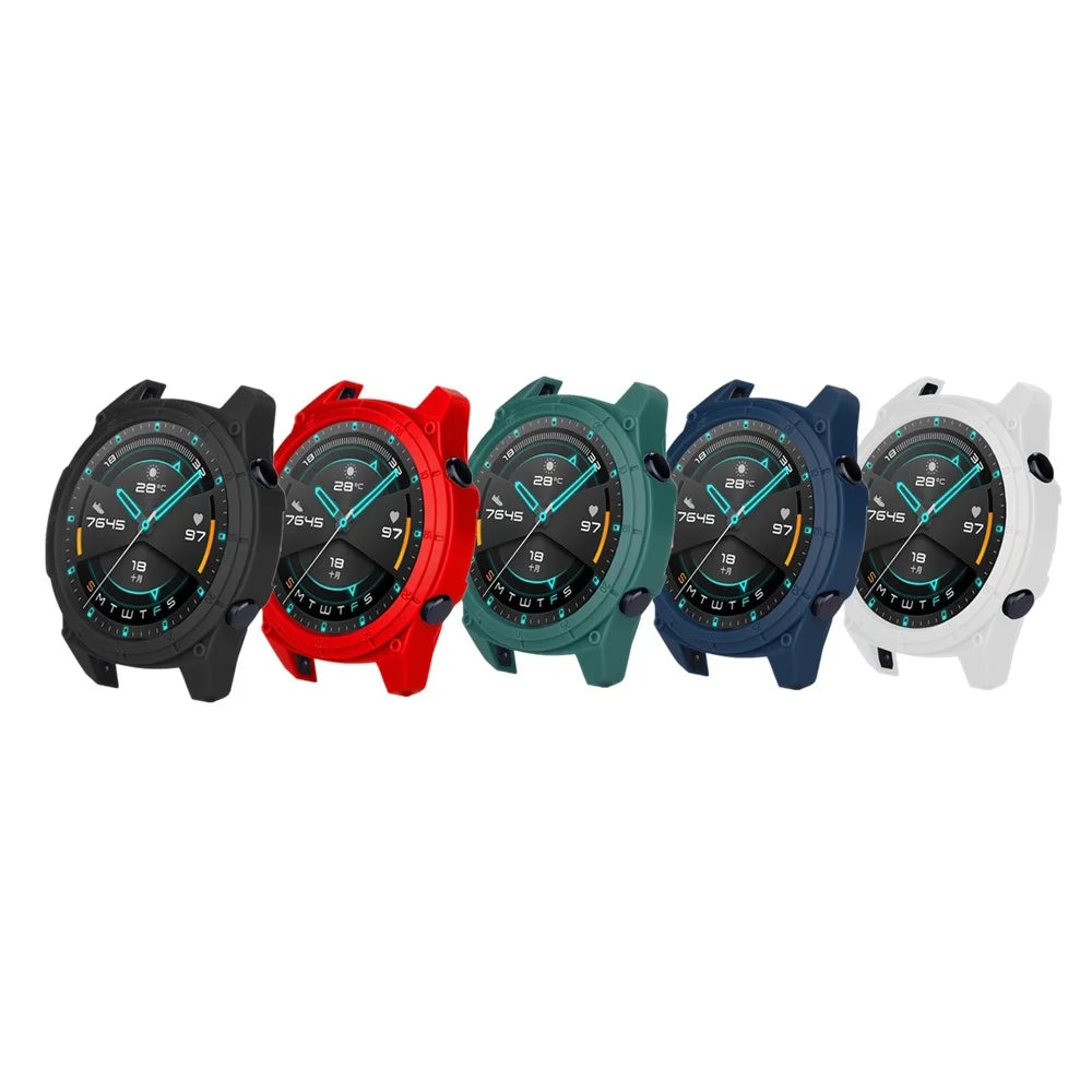 Single Color TPU Cover Sports Style Protective Watch Case for Huawei Watch GT 2 46mm - Black - 5