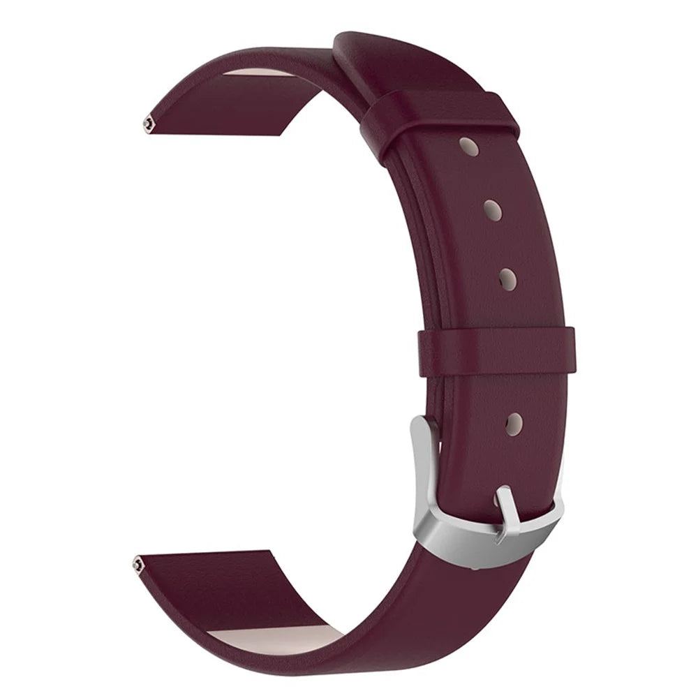 20mm PU Leather Watch Strap for Huawei Watch GT3 42mm / Watch GT2 42mm / GTR Mini (A2174) - Purplish Red - 1