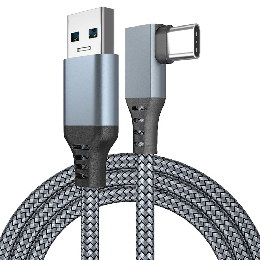 For Oculus Quest 2/1 Link Cable 6m USB 3.1 Type-C Charging Cord USB-A to Type-C 5Gbps Braided Data Cable - 1