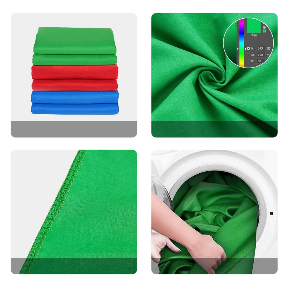 PULUZ PU5214 3x2m Backdrop Cloth for Photo Studio Green Screen Chroma Key 120g Thicken Photography Background - Green - 4