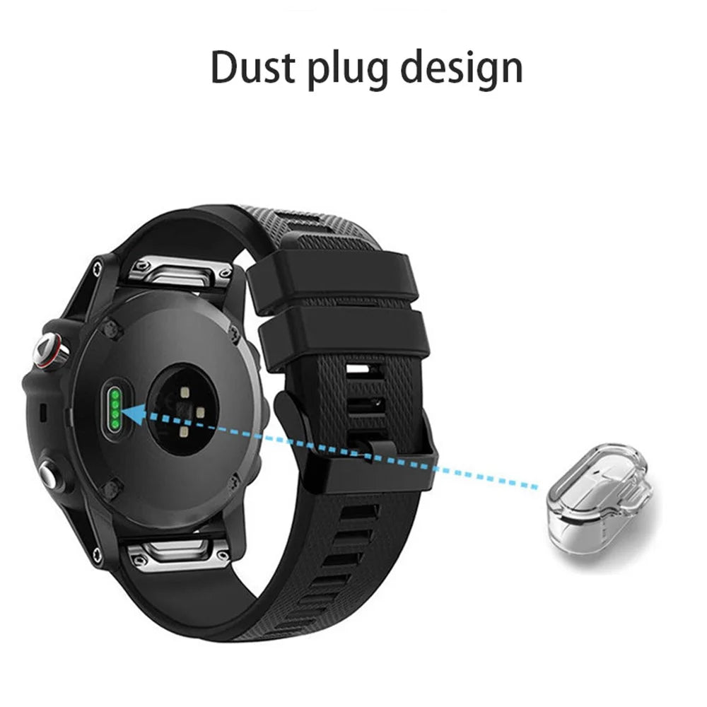 10Pcs For Garmin Forerunner 955 / 255 / 255S / Vivosmart 5 Dust-proof Silicone Plug Watch Charging Port Clear Cover - Transparent - 3