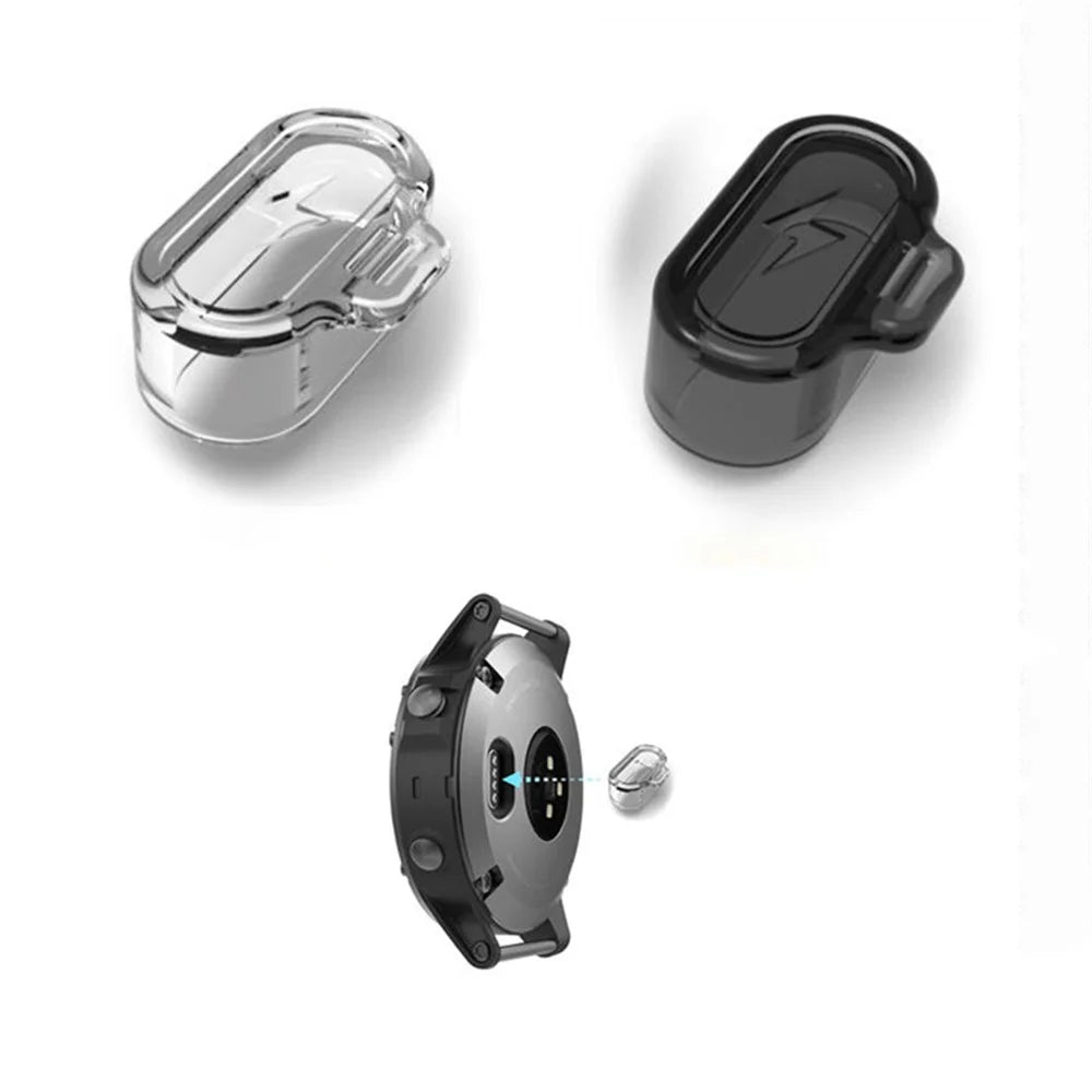 10Pcs For Garmin Forerunner 955 / 255 / 255S / Vivosmart 5 Dust-proof Silicone Plug Watch Charging Port Clear Cover - Transparent - 4