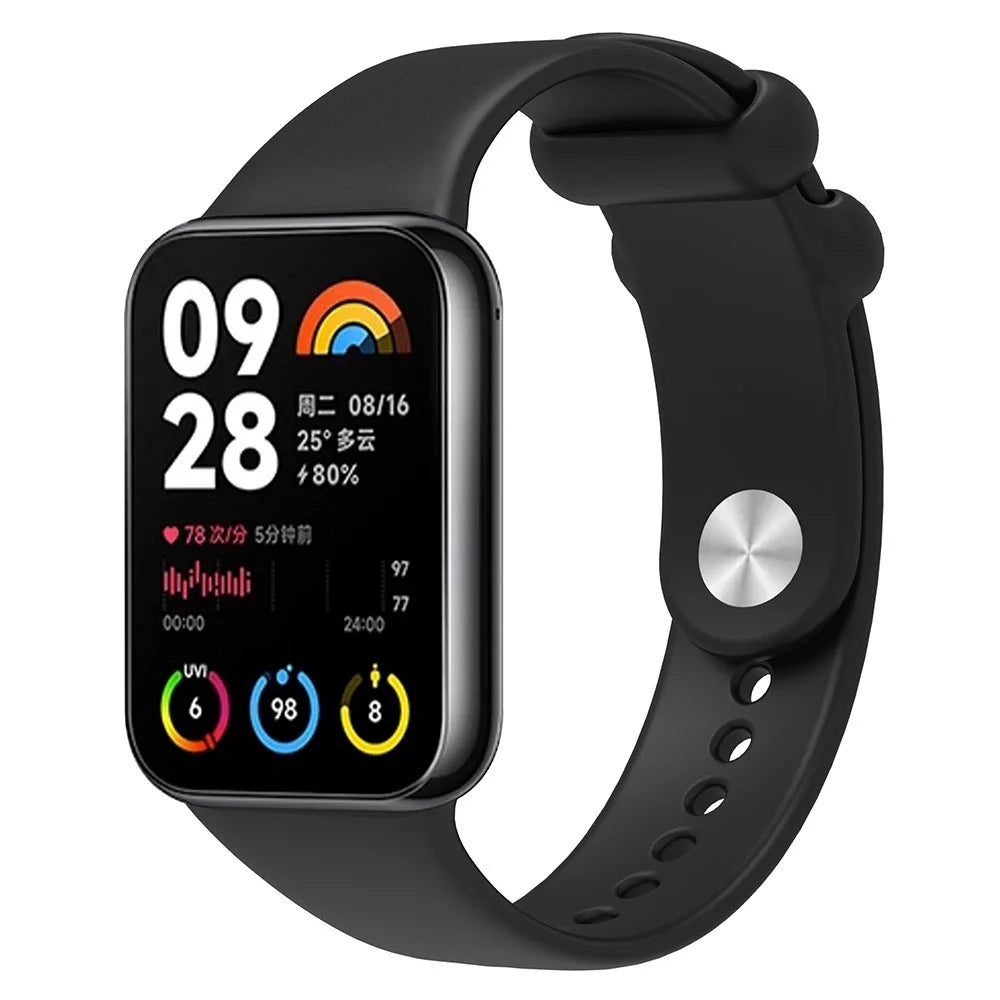 10Pcs For Xiaomi Smart Band 8 Pro Watch Band Silicone Holder Loop Watch Strap Fastener Ring - Black - 2