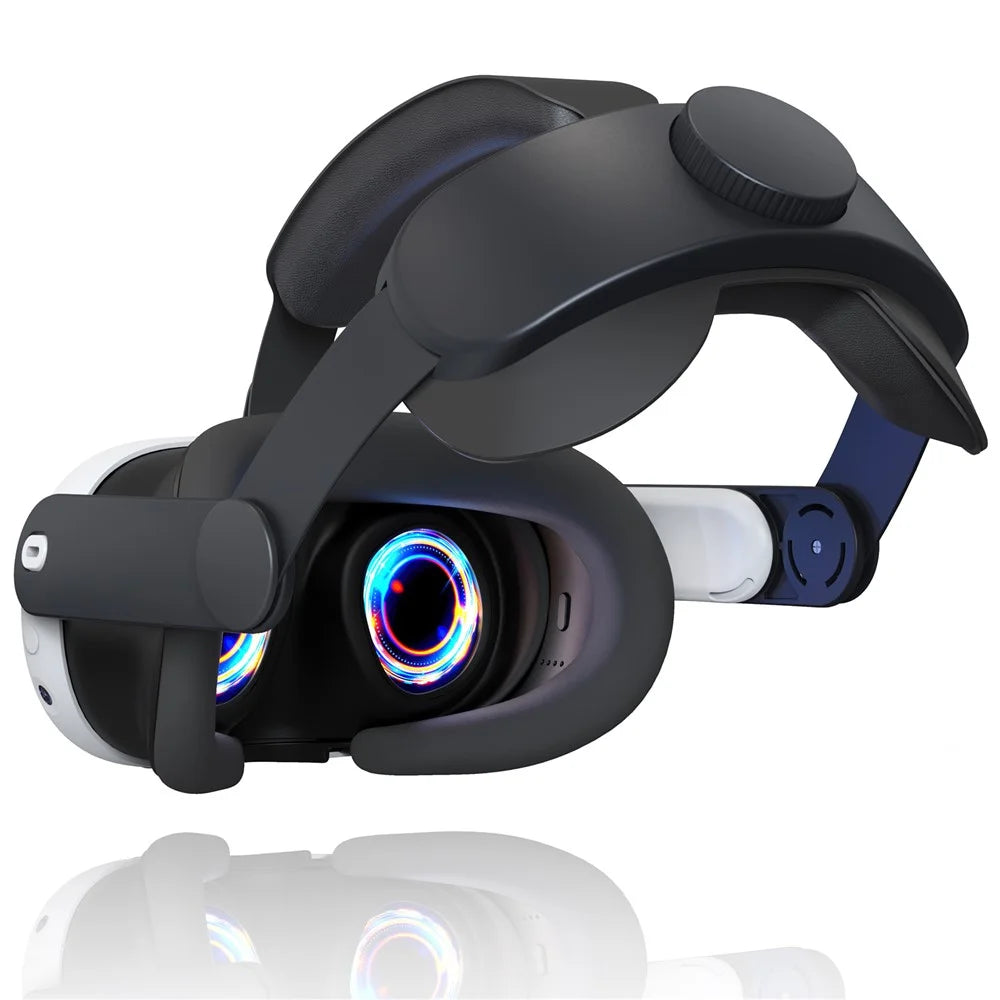 Adjustable Replacement Head Strap for Meta Quest 3 Head-Mounted Smart VR Headset Accessories - Black - 4