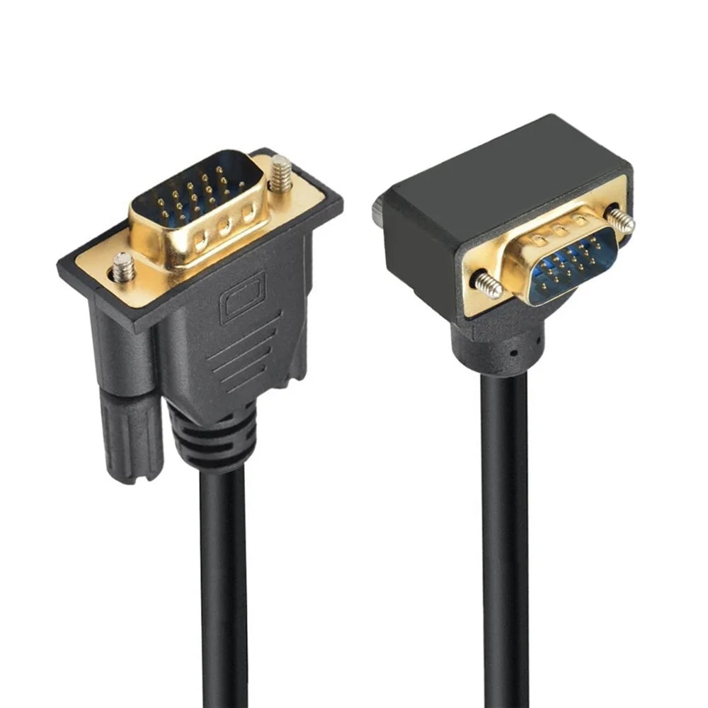 DB-007-UP-1.0M For Monitor / Projector / Computer Up Angled VGA RGB Male to Straight Male Extension Cable 3COAX+6C - 1