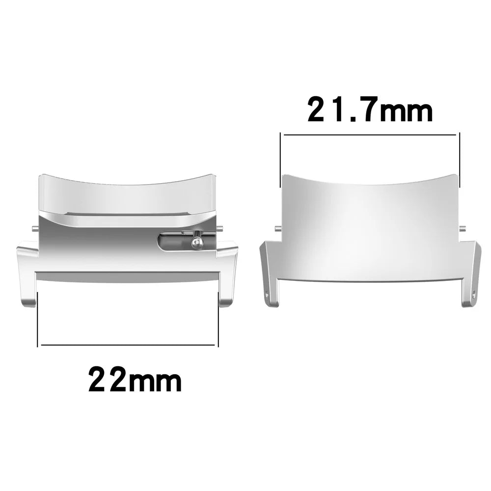 1 Pair for Oppo Watch X / OnePlus Watch 2 Wrist Strap Steel Connector 22mm Watchband Adapter - Silver - 3