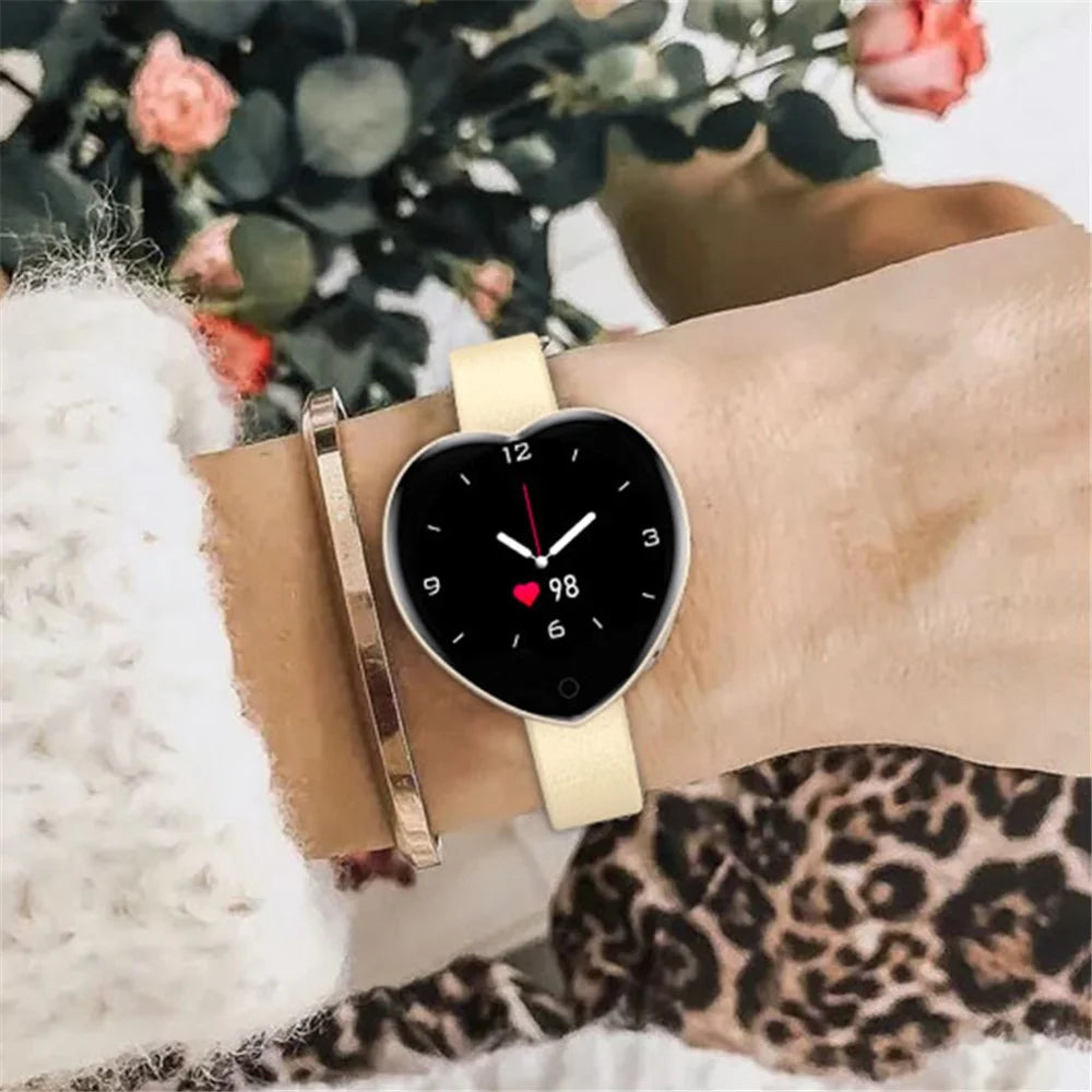T52 Color Screen Fitness Tracker Blood Pressure Heart Rate Monitor Smart Watch for Women - Gold - 2